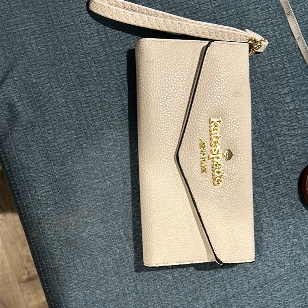 Kate Spade Cream Clutch with Wrist Strap